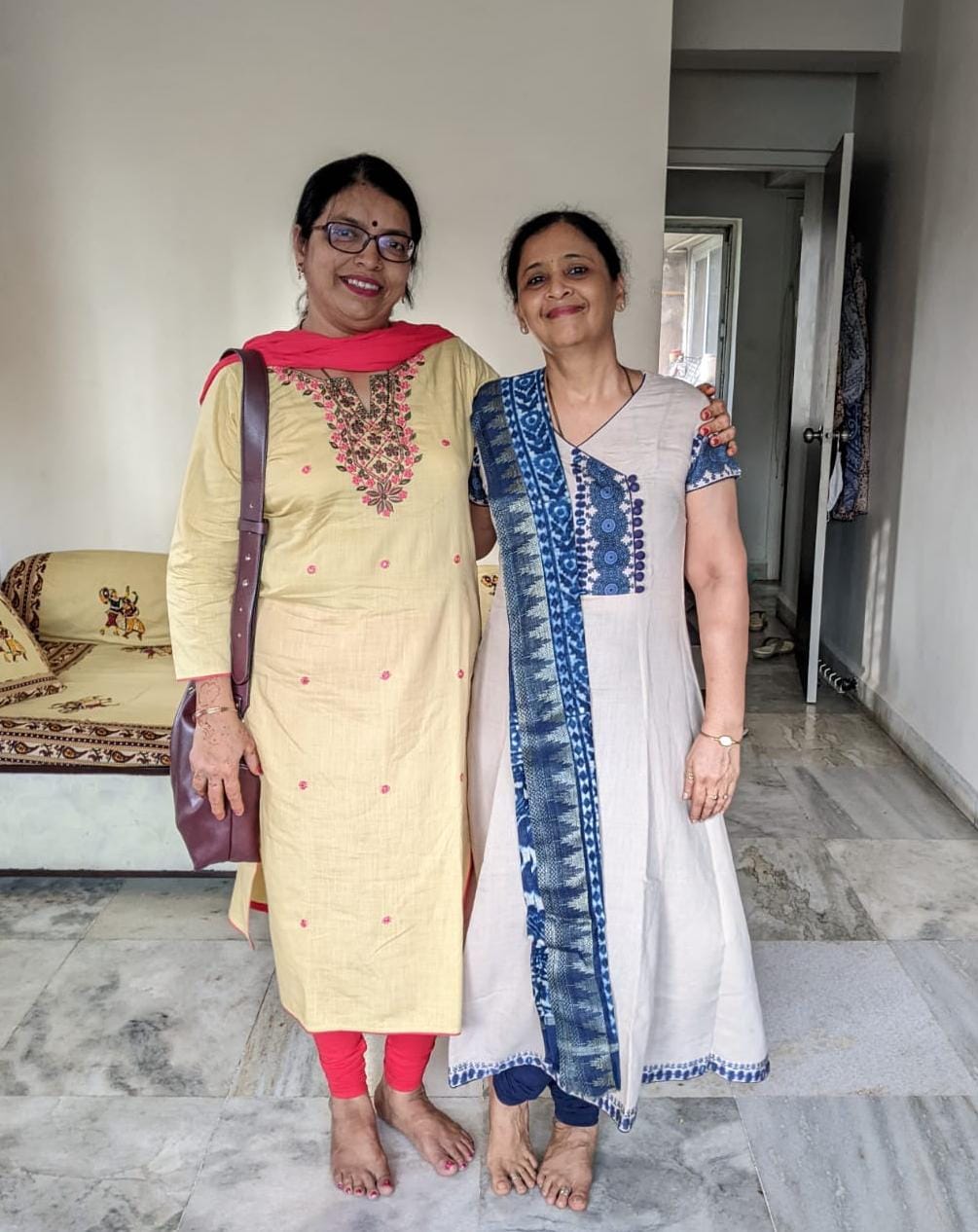 With her oldest friend Jayu